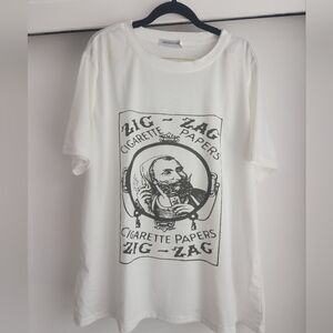 Zig Zag Papers White Graffc T Shirt Mens Ize XL